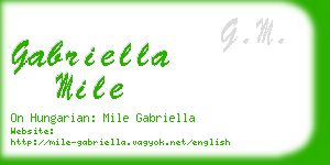 gabriella mile business card